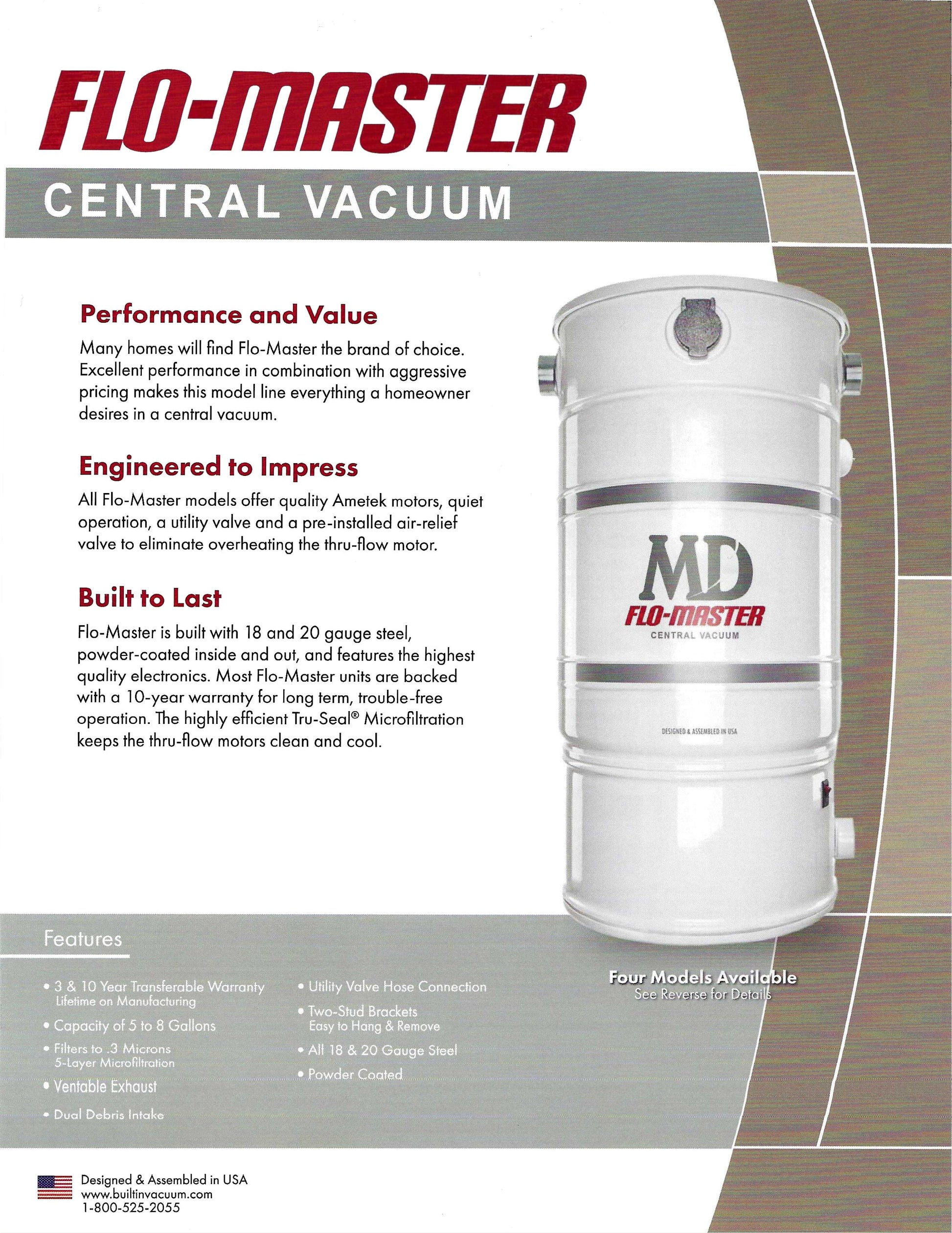 MD Flo-Master – Cascade Central Vacuum